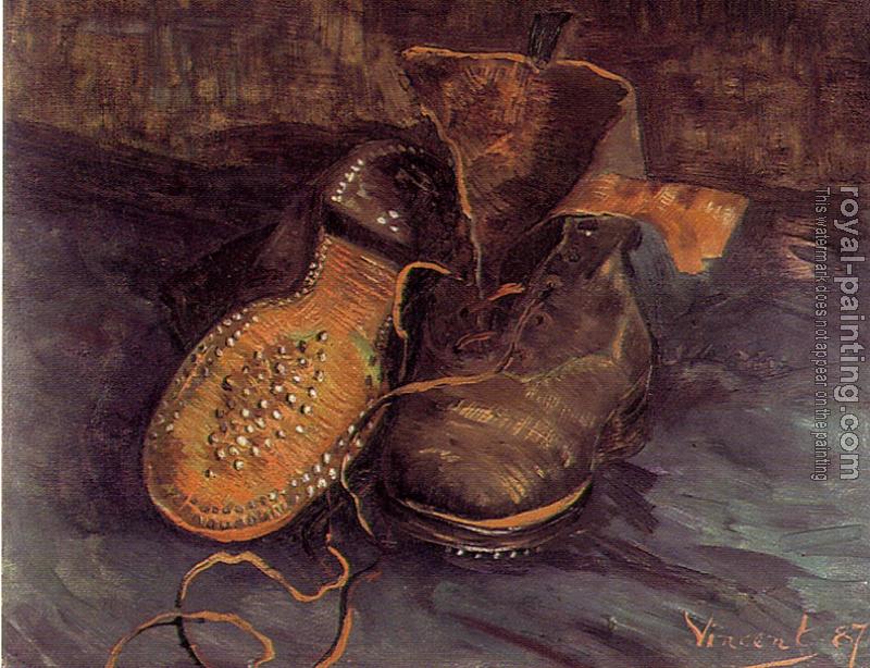 Vincent Van Gogh : A Pair of Shoes,One Shoe Upside Down
